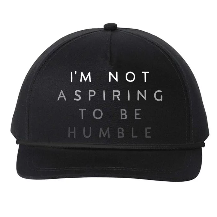 Women Not Aspiring To Be Humble Snapback Five-Panel Rope Hat