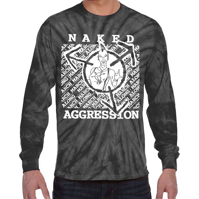 Wearing Naked Aggression Tie-Dye Long Sleeve Shirt