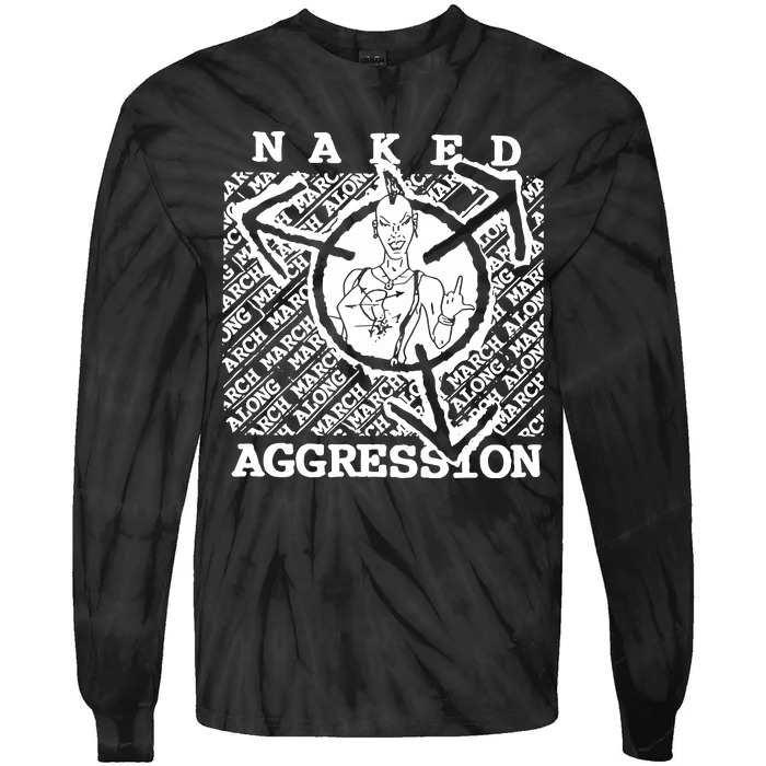 Wearing Naked Aggression Tie-Dye Long Sleeve Shirt