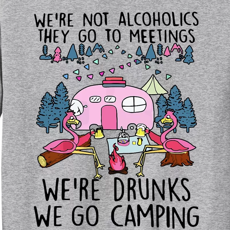 Were Not Alcoholics They Go To Meetings Drunk We Go Camping Tall Sweatshirt