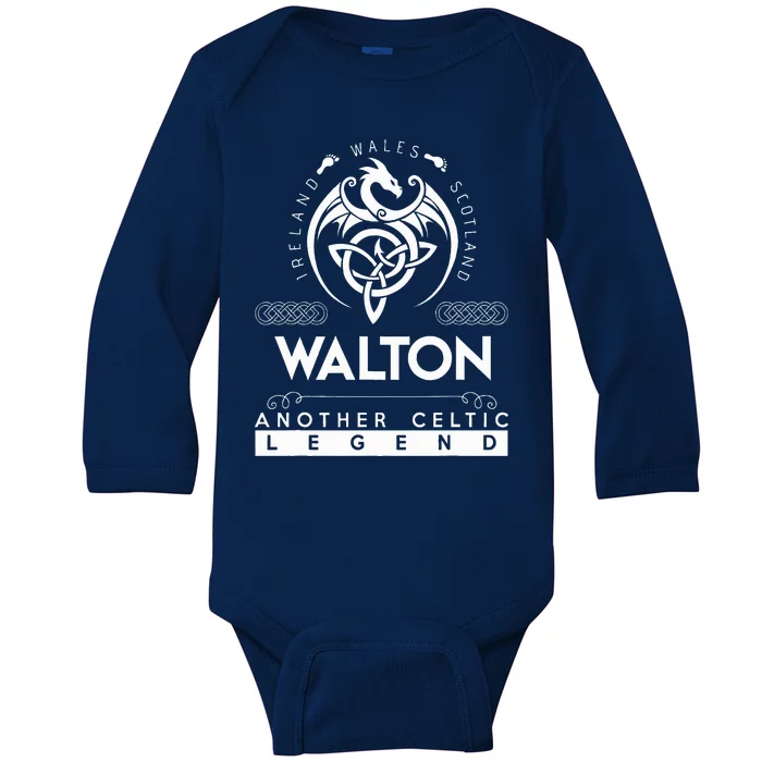 Walton Name Another Celtic Legend Walton Baby Long Sleeve Bodysuit