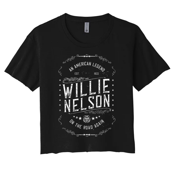 W.I.L.L.I.E Nelson American Legend Women's Crop Top Tee