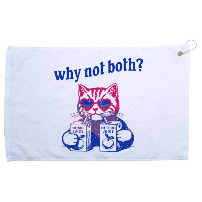 Why Not Both Funny Cat Ally Bisexual Lgbtq Gay Pride Month Grommeted Golf Towel