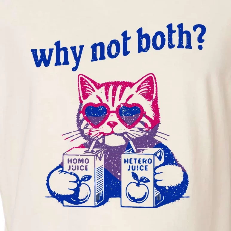 Why Not Both Funny Cat Ally Bisexual Lgbtq Gay Garment-Dyed Women's Muscle Tee