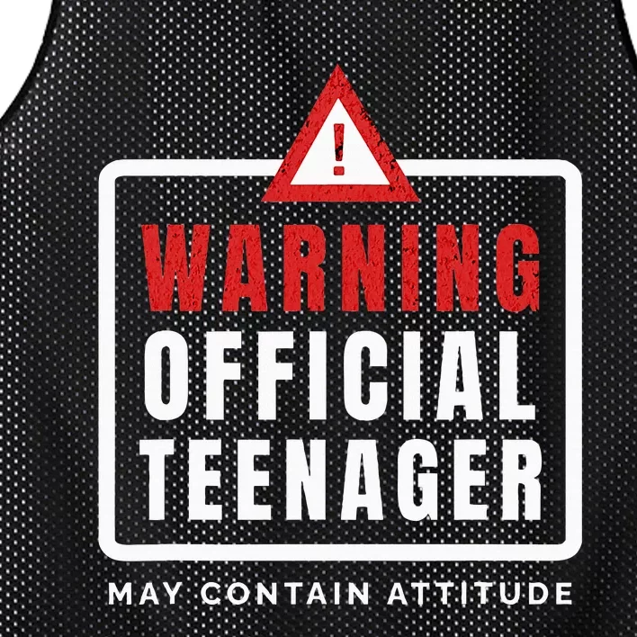 Warning Nager Birthday 13 Year Old Mesh Reversible Basketball Jersey Tank