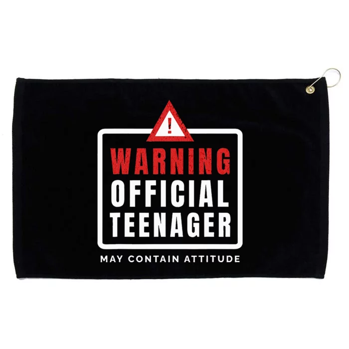 Warning Nager Birthday 13 Year Old Grommeted Golf Towel