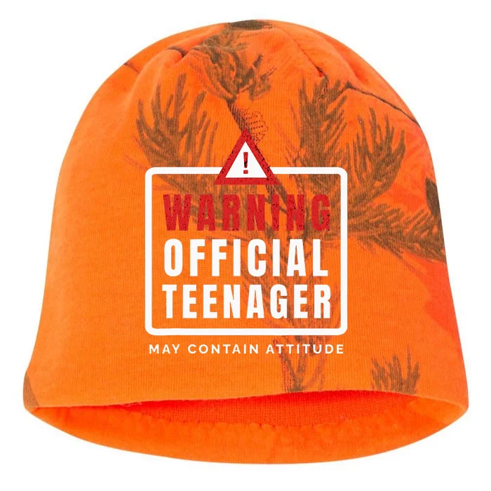 Warning Nager Birthday 13 Year Old Kati - Camo Knit Beanie