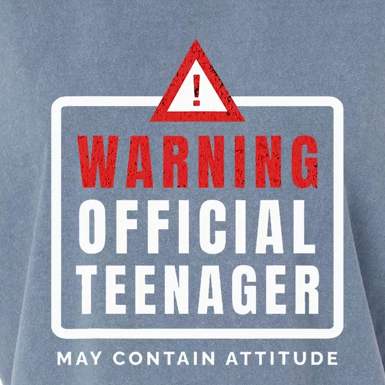 Warning Nager Birthday 13 Year Old Garment-Dyed Women's Muscle Tee