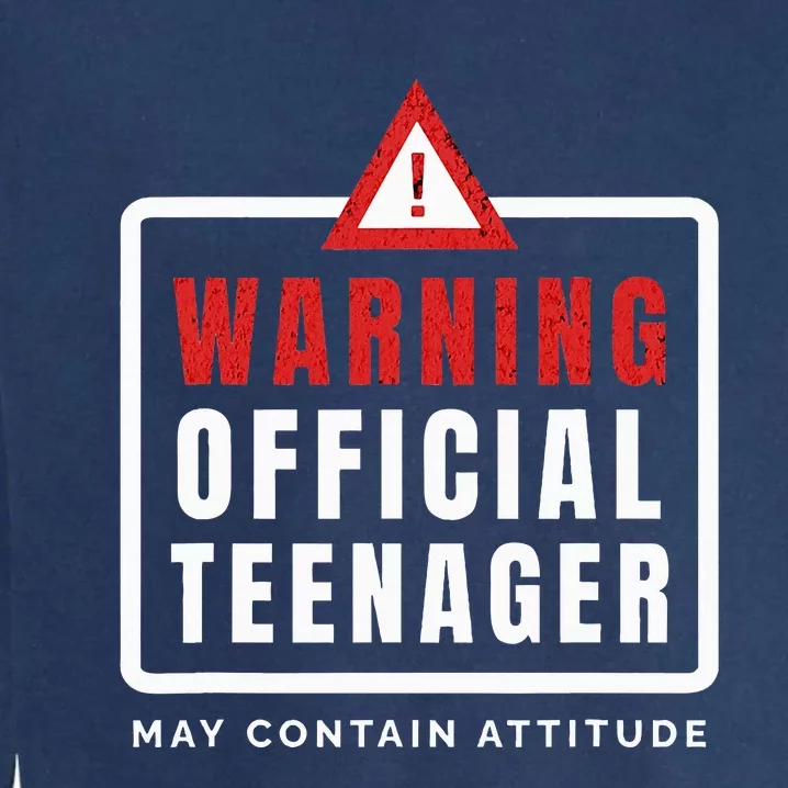 Warning Nager Birthday 13 Year Old Garment-Dyed Sweatshirt