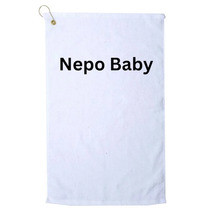 Womens NEPO BABY Funny Celebrity Women Nepotism Baby Platinum Collection Golf Towel