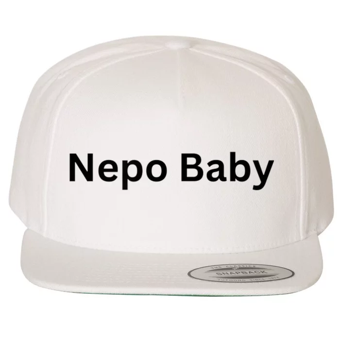Womens NEPO BABY Funny Celebrity Women Nepotism Baby Wool Snapback Cap