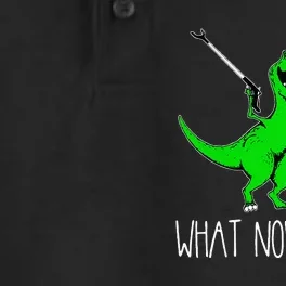 What Now Bitch Funny T Rex Dinosaur Dry Zone Grid Performance Polo