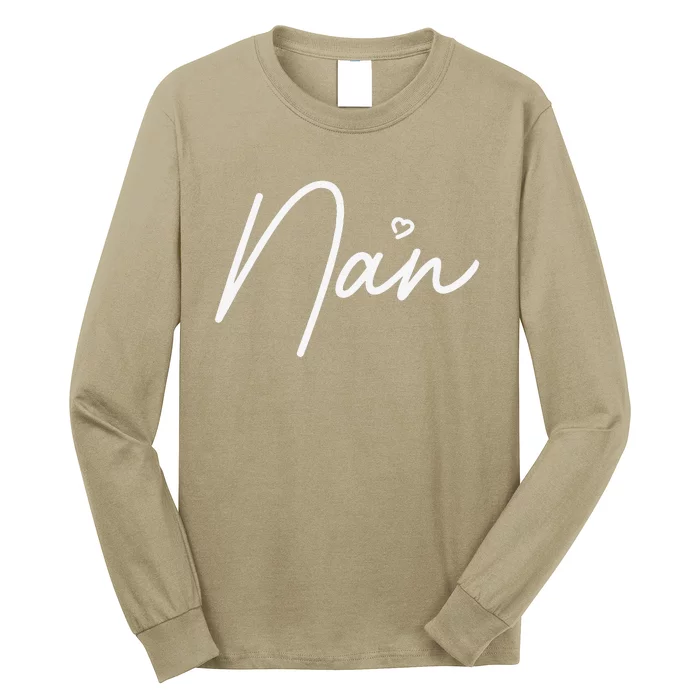 Women's Nan Cute Mother's Day Gift In British Grandma Long Sleeve Shirt