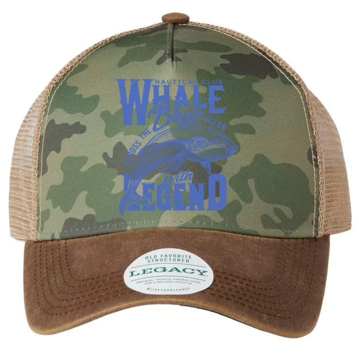 Whale Nautical Club Across The Blue Ocean With Legend Legacy Tie Dye Trucker Hat