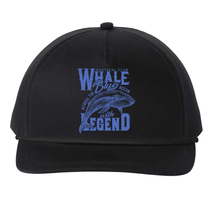 Whale Nautical Club Across The Blue Ocean With Legend Snapback Five-Panel Rope Hat