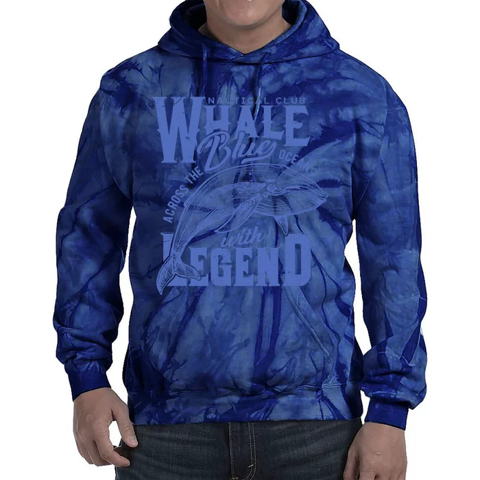 Whale Nautical Club Across The Blue Ocean With Legend Tie Dye Hoodie