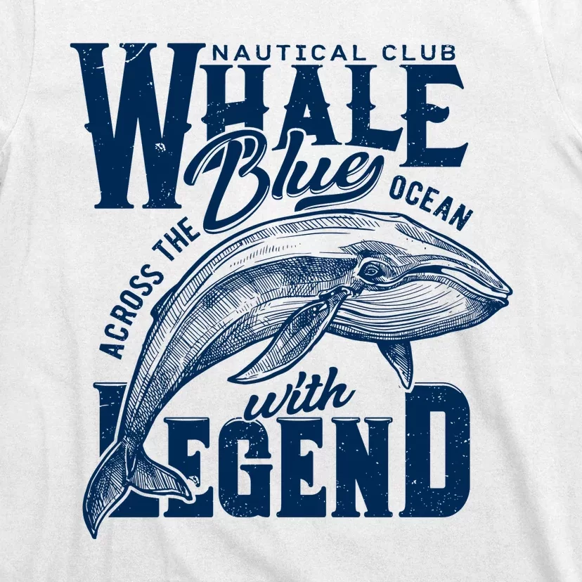 Whale Nautical Club Across The Blue Ocean With Legend T-Shirt