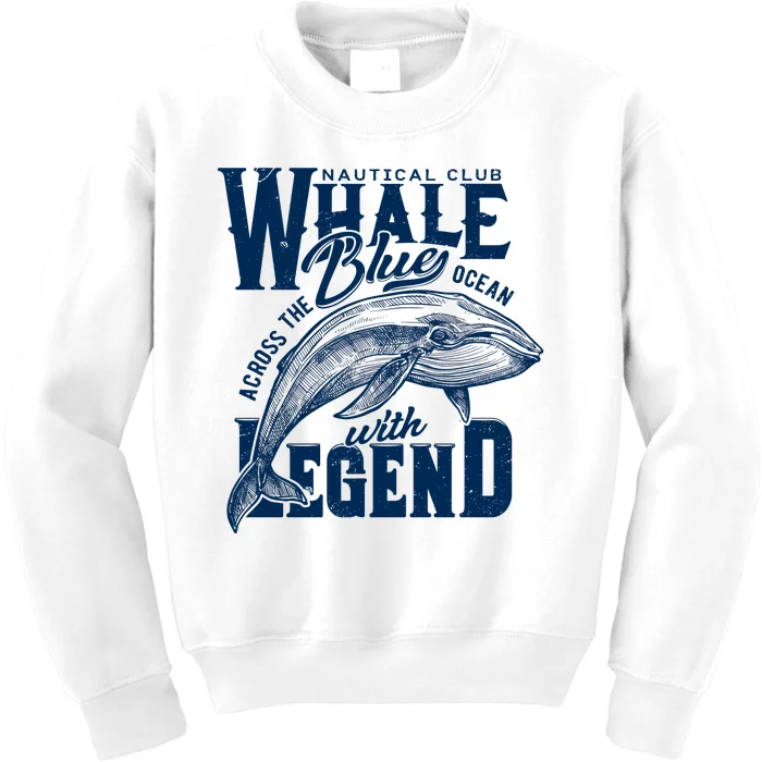 Whale Nautical Club Across The Blue Ocean With Legend Kids Sweatshirt