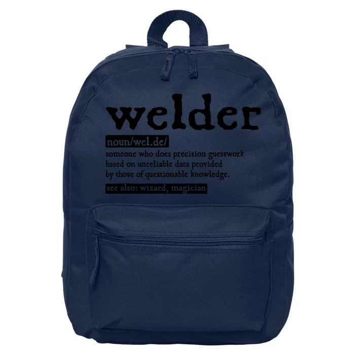 Welder Noun Definition Flame Metalsmith Fabricator 16 in Basic Backpack