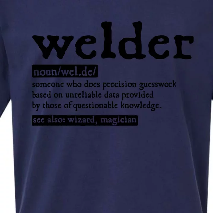 Welder Noun Definition Flame Metalsmith Fabricator Sueded Cloud Jersey T-Shirt