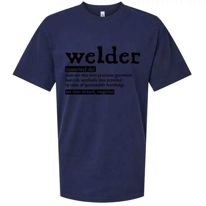 Welder Noun Definition Flame Metalsmith Fabricator Sueded Cloud Jersey T-Shirt