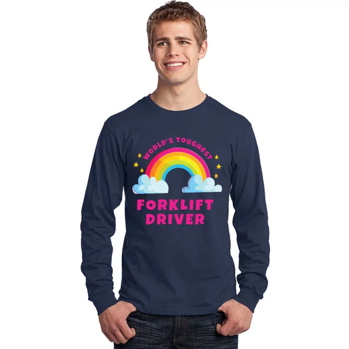 Worlds Nicest Forklift Driver Shirts Sarcastic Forklift Tall Long Sleeve T-Shirt