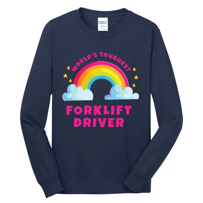 Worlds Nicest Forklift Driver Shirts Sarcastic Forklift Tall Long Sleeve T-Shirt