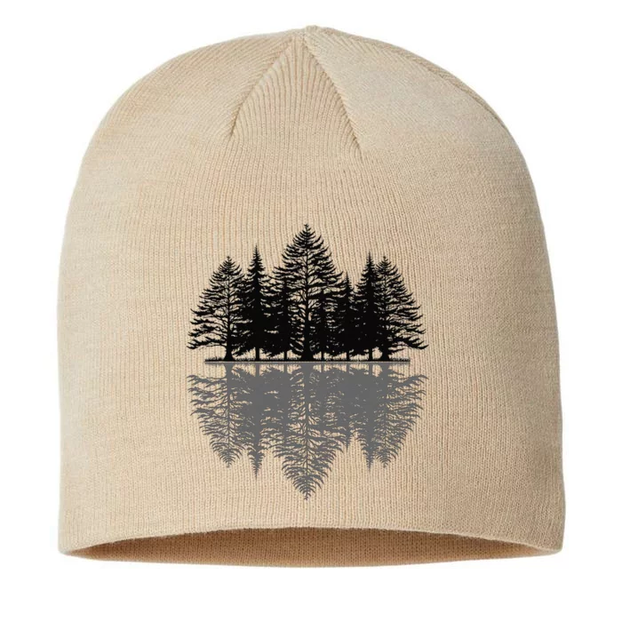 Wildlife Nature Forest Trees Reflection Outdoor Forest 8 1/2in Sustainable Knit Beanie