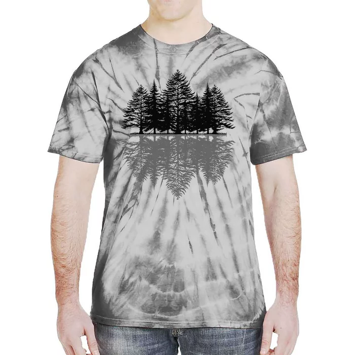 Wildlife Nature Forest Trees Reflection Outdoor Forest Tie-Dye T-Shirt