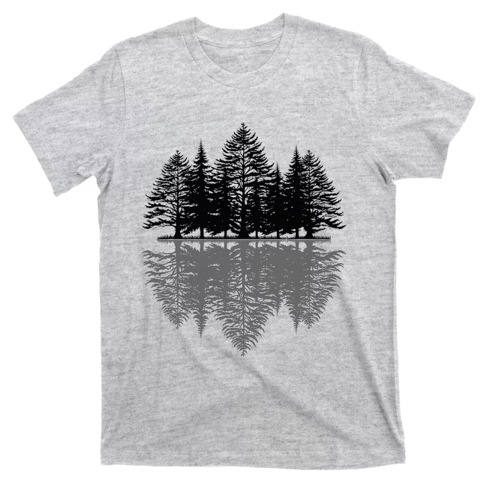 Wildlife Nature Forest Trees Reflection Outdoor Forest T-Shirt