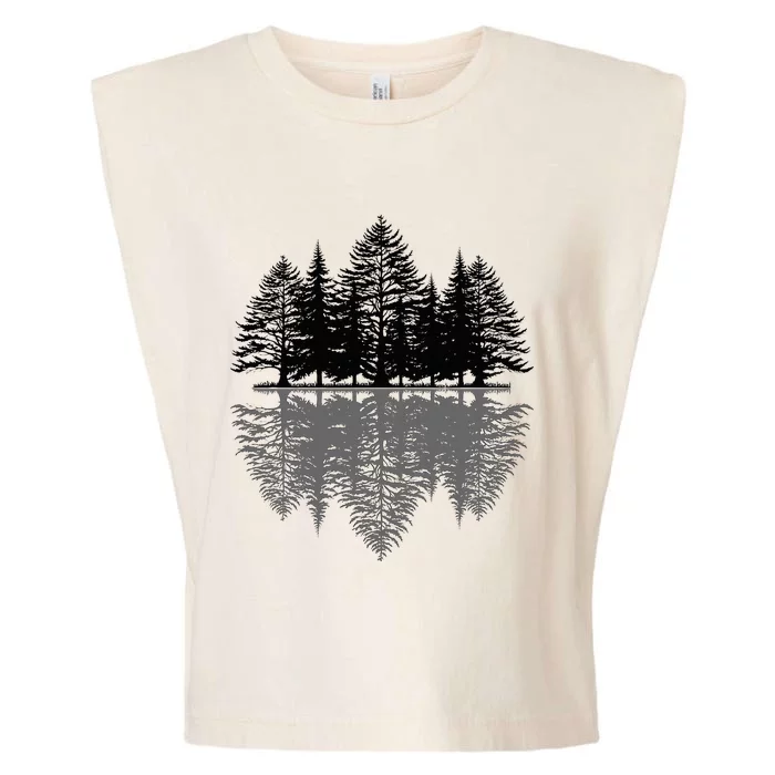 Wildlife Nature Forest Trees Reflection Outdoor Forest Garment-Dyed Women's Muscle Tee