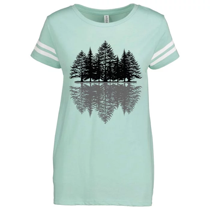 Wildlife Nature Forest Trees Reflection Outdoor Forest Enza Ladies Jersey Football T-Shirt