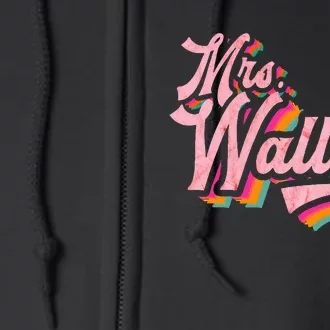 Wife Name Future Mrs W.A.L.L.E.N Full Zip Hoodie