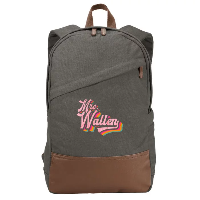 Wife Name Future Mrs W.A.L.L.E.N Cotton Canvas Backpack