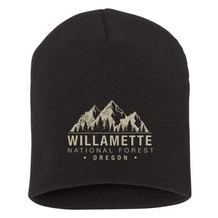 Willamette National Forest Oregon Short Acrylic Beanie