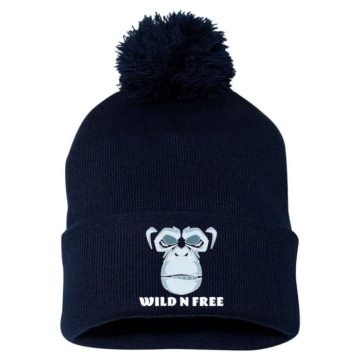 Wild N Free Monkey Pom Pom 12in Knit Beanie