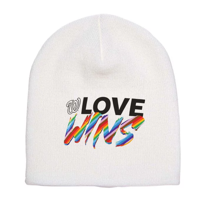 Washington Nationals Fanatics Branded Love Wins Short Acrylic Beanie