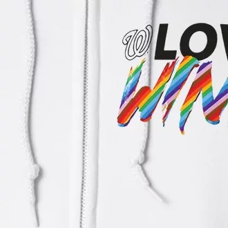 Washington Nationals Fanatics Branded Love Wins Full Zip Hoodie