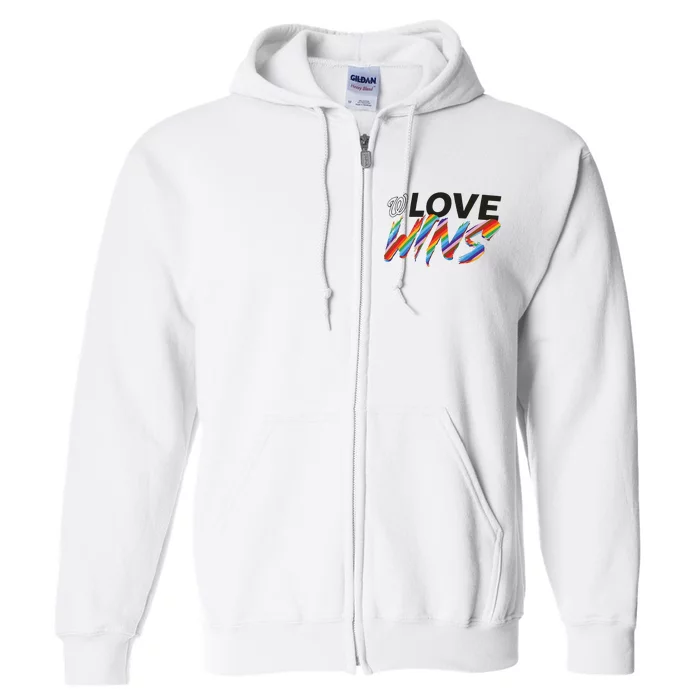 Washington Nationals Fanatics Branded Love Wins Full Zip Hoodie