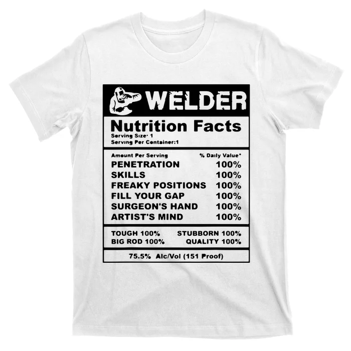 Welder Nutrition Facts Welder T-Shirt