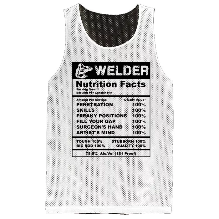 Welder Nutrition Facts Welder Mesh Reversible Basketball Jersey Tank