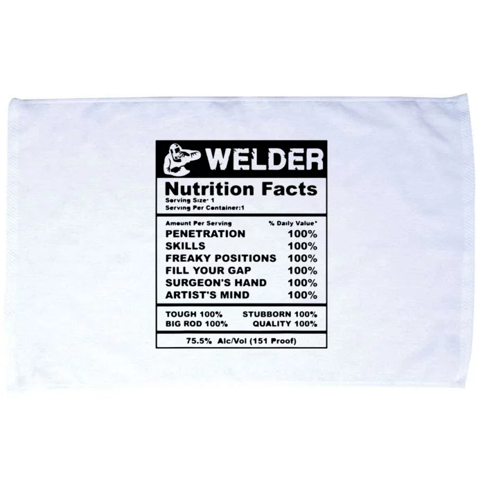 Welder Nutrition Facts Welder Microfiber Hand Towel