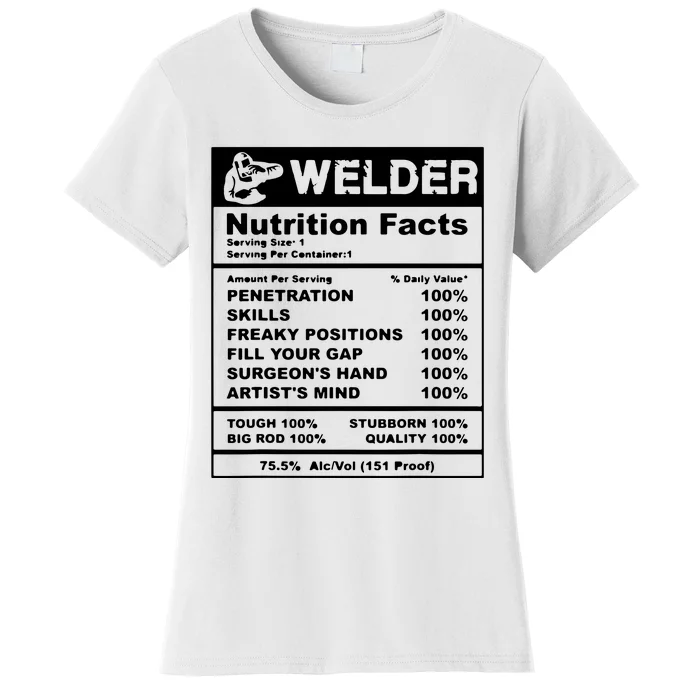 Welder Nutrition Facts Welder Women's T-Shirt