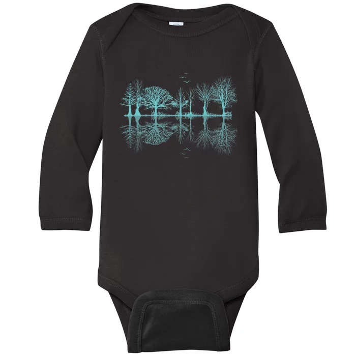 Wildlife Nature Forest Trees Reflection Outdoor Forest Baby Long Sleeve Bodysuit