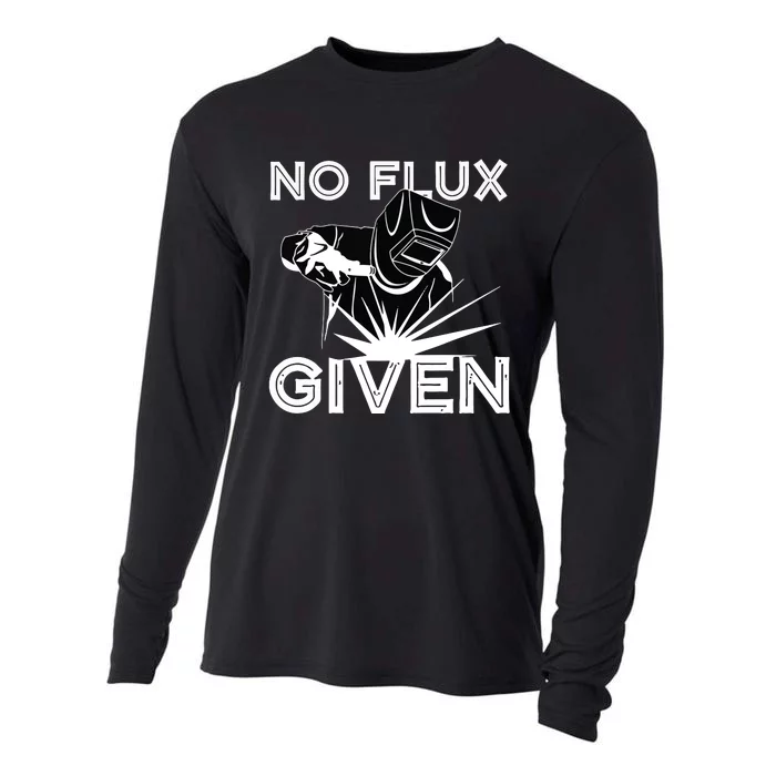 Welder No Flux Given | Funny Welding Dads Cooling Performance Long Sleeve Crew