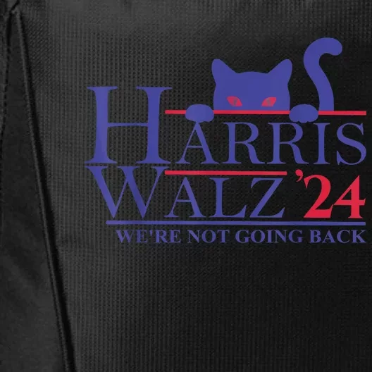 Were Not Going Back Funny Cat Lady Harris Waltz 2024 Gift City Backpack