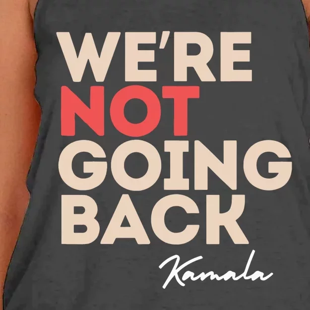 Were Not Going Back Women's Knotted Racerback Tank