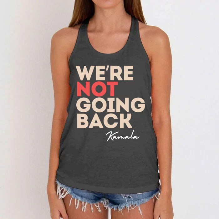 Were Not Going Back Women's Knotted Racerback Tank