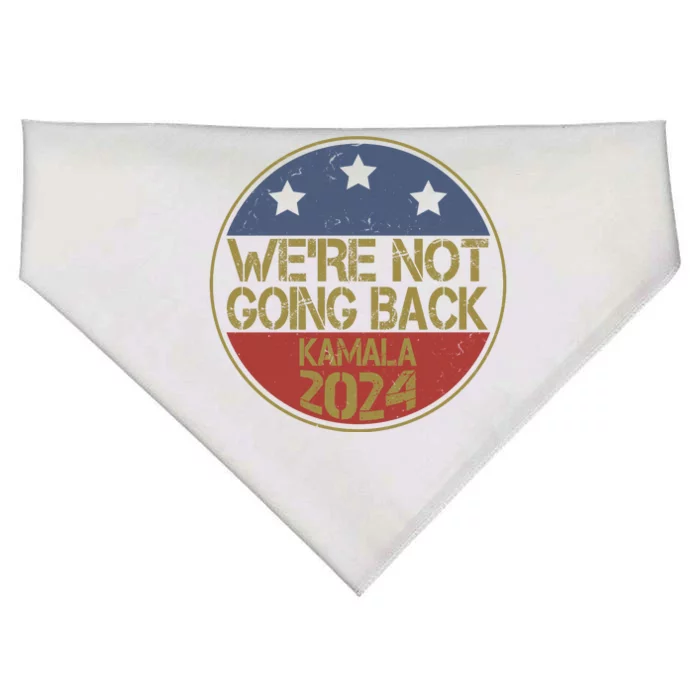 Were Not Going Back Kamala Harris 2024 Campaign USA-Made Doggie Bandana