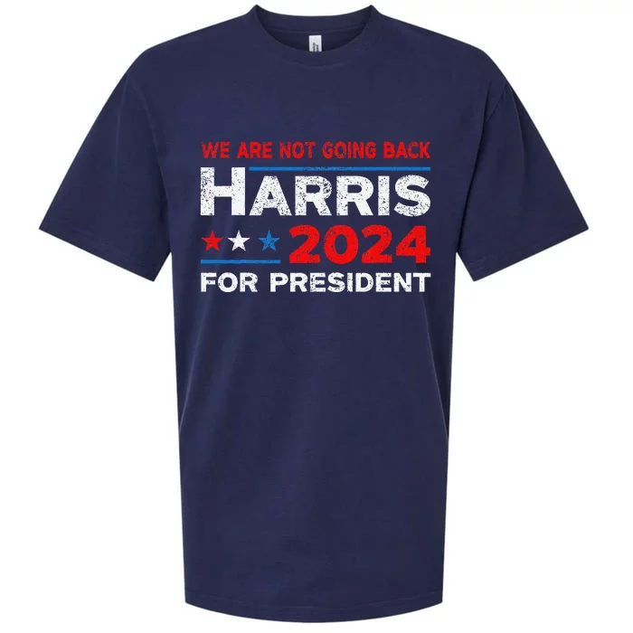 WeRe Not Going Back Kamala Harris For President 2024 Sueded Cloud Jersey T-Shirt